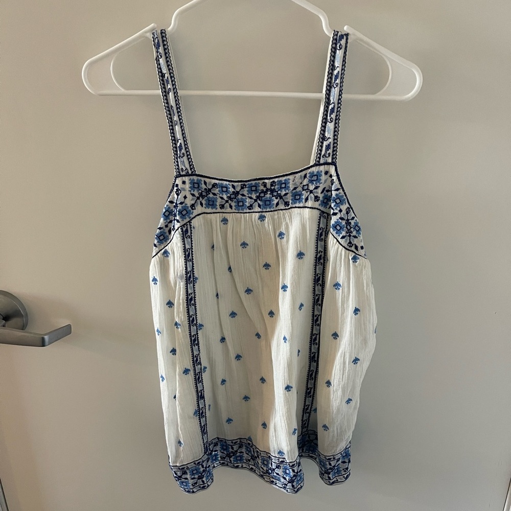 Joie embroidered tank top